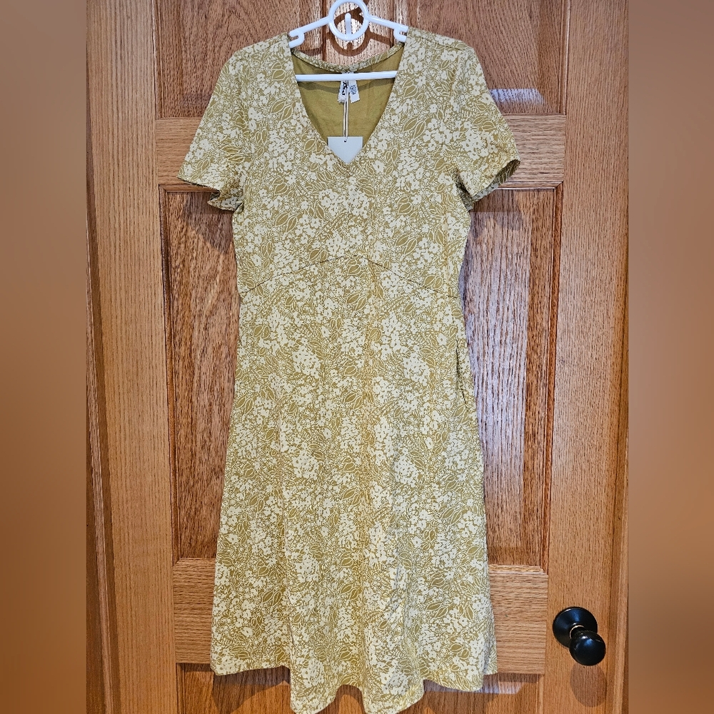 Pact Womens Golden Garden Fit And Flare XS
